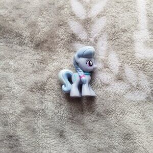My Little Pony Figure Silver Spoon Gray White Purple MLP G4 Mini Figurine